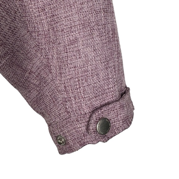 AVEC LES FILLES Lavender Cropped Lightweight Jacket Size XL Full zip Hoodie - Picture 6 of 12